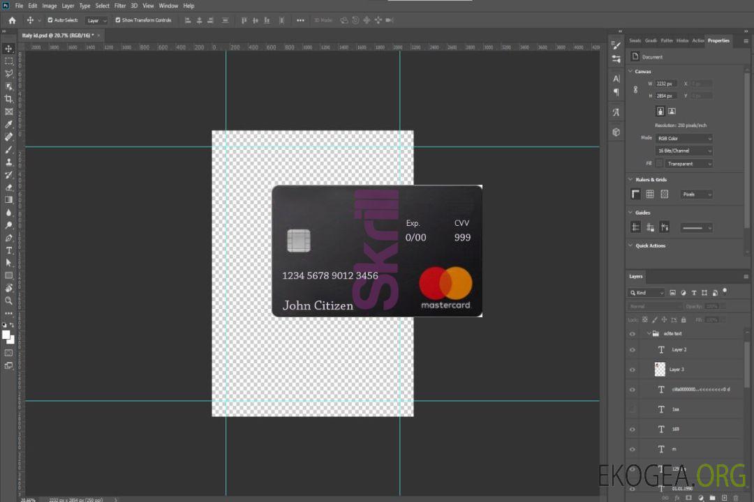 Carte de débit Skrill Mastercard template